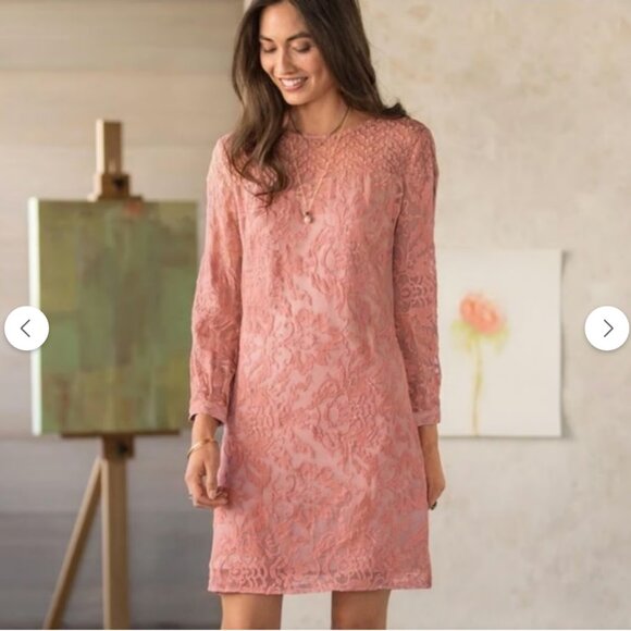 Sundance Women's Silk Floral Embroidered Trellis Dress Size 14 (No Slip) - Picture 2 of 7